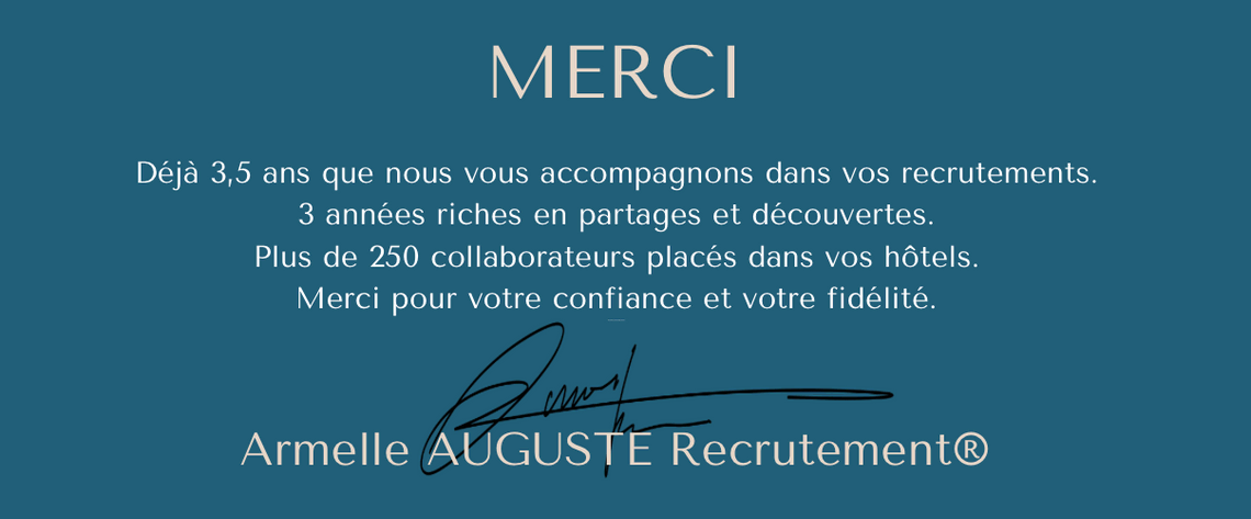 Armelle Auguste Recrutement hôtellerie